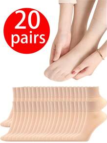 20/10/5 Pares Meias Femininas 3/4, Meias Femininas de Cor Sólida Fashionable e Confortáveis para Negócios, Casual, Férias, Meias 3/4 para Todas as Estações, Resistentes a Odores, Respiráveis, Elásticas, que Absorvem a Umidade e Secam Rapidamente, Adequadas para Uso Diário de Homens e Mulheres