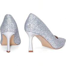 Press On False Nails - Argento Glitter - Visualizzare 3