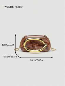 1 túi cầm tay Acrylic, lý tưởng cho ngày lễ tình nhân, thoải mái và thời trang, túi xách thời trang, lựa chọn quà tặng cá nhân, phụ kiện 2025, phong cách thời trang phù hợp với mọi dịp, cảm giác sang trọng giá cả phải chăng, túi dự tiệc nổi loạn, hoàn toàn phù hợp cho các bữa tiệc, đám cưới, vũ hội, bữa tối/tiệc chiêu đãi, túi xách thanh lịch cho quý cô - màu nâu - Xem 9