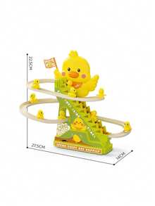 1 Set di giocattoli per bambini con forma a becco d'anatra per arrampicarsi su palline e scivolate, luci di deodorante e musica per la gravità, adatti come regali di nascita per i bambini e giocattoli educativi - Multicolore - Visualizzare 9