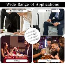 男士领带夹四件套，适用于普通窄领带 - 彩色 - 查看 5