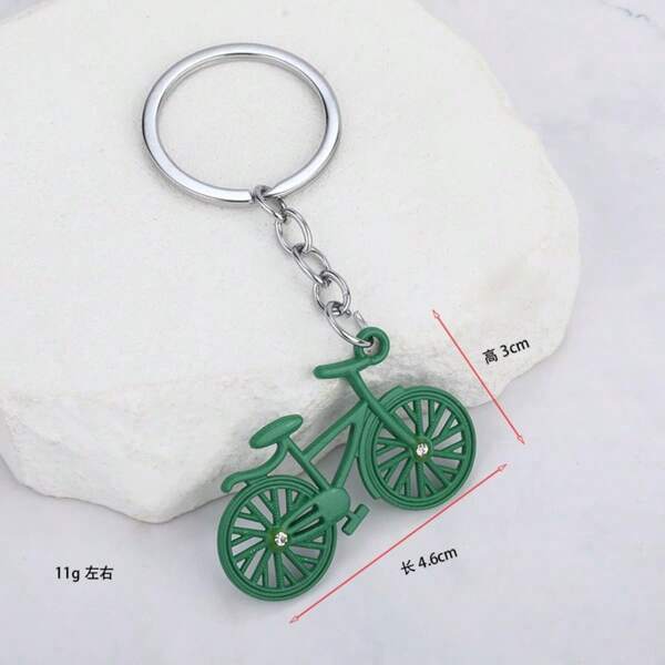 Chaveiro de bicicleta de liga de zinco, presente para estudantes e casais, chaveiro casual para bolsa/carro, design de animais e plantas, acessórios para bolsa de verão para carro