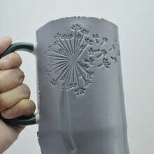 Dandelion Embossed Texture Stamp Ceramic Cup Jar Plate DIY Making Tool Art Soft Clay Sculpture Creative Gift Making Embossing Mold Reusable