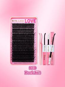 RITALASH RITALASH 640pcs/800pcs D Curl Individual Cluster Lashes 17 Styles Book Clusters DIY False Eyelash Extension Mix Length Natural And Comfortable False Eyelashes At Home For Daily Life&Dates And Party