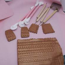 Polymer Clay Tool Wave Line Sewing Line Texture Roller Cutter Dot Stylus Pen DIY Clay Jewlery Making Tool