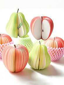 1/6pcs 3D Fruit Shape Sticky Notes, Funny Colorful Fruit Sticky Note Raft, Portable Mini Stationery, Paper Notepads, Non-Sticky Sticky Notes Memo Scratch Pads, Cute Home DIY Memo Pads, Office Creative Three-Dimensional Table Decoration Post Notepads For Birthday Present, Classroom Exchange Gifts, Funny Back To Schoolseason Party Favors, First Day Ofschool Favors Back Toschool Gifts