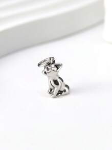 1pc Simple Unique 925 Sterling Silver Little Chihuahua Charm DIY Women Fine Jewelry Gift