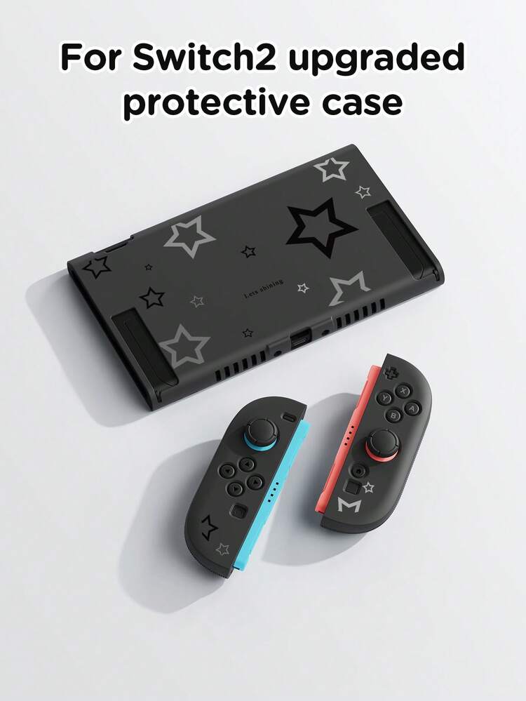 1 pieza Funda protectora con diseño de estrella para Nintendo Switch 2025/Switch OLED/NS/Lite, accesorios de consola de juegos, adecuado como regalo del Día de San Valentín - Multicolor - Añade 2