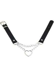 1 pieza Collar con tachuelas de estilo punk rock de PU, gargantilla gótica