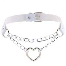 1 pieza Collar con tachuelas de estilo punk rock de PU, gargantilla gótica