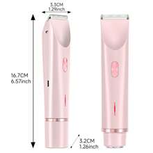 Elektrischer Rasierer für Frauen, 2-in-1 Elektrorasierapparat für Beine, Arme, Gesicht und Schambereich für Frauen, kabellose Bikini-Trimmer zur Haarentfernung mit abnehmbarem Kopf, schmerzlos, nass & trocken, tragbarer batteriebetriebener Elektrorasierer Epilator & Augenbrauentrimmer für Frauen - Miniatur Gesichtshaarentfernungsgerät für Gesicht und Körper, tragbarer elektrischer Epilator Augenbrauenformungsgerät, Mini-Gesichtshaarentferner, Damenrasierer Batterie: 400 mAh