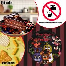 10 piezas Platos de papel con temática de dibujos animados del juego Five Nights at Freddy's Freddy Bear, decoraciones de fiesta, suministros de fiesta, regalos pequeños, recuerdos de reunión - Plato 10 piezas - Ver 4