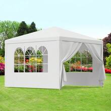 Carpa de 10'x10' Carpa para fiestas, bodas, gazebos, barbacoas y eventos con paredes laterales extraíbles - 1 - Ver 5