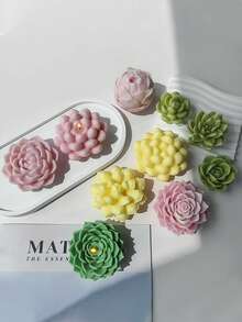 3D Succulent Silicone Mold For Candles And Aromatherapy - DIY Craft & Ceramic Making Tool - White - View 4