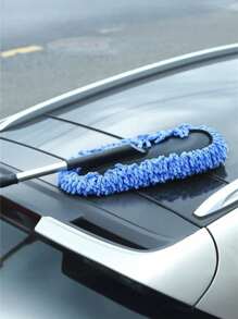 1 Stück Teleskop-Autowaschmopp mit langem Griff, Staubentferner, Wachsbürste, Mikrofaser-Autopinsel, Reinigungsbürste für Autopflege, weiche Staubwedel für Auto und Zuhause, Autozubehör