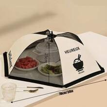 1 pieza Tapa para alimentos, Tapa plegable para restos de comida, Cubierta para mesa de comedor, Paraguas para vegetales, Prevención de moscas y polvo