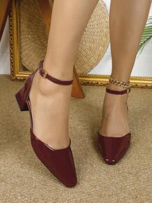 Nouveaux sandales de mode d'été pour femmes, chaussures à talons hauts rouges bordeaux, chaussures femme à talons épais confortables, mules avec nœud décoratif à talon moyen, chaussures d'été transparentes, sandales plateforme Babies à bout fermé