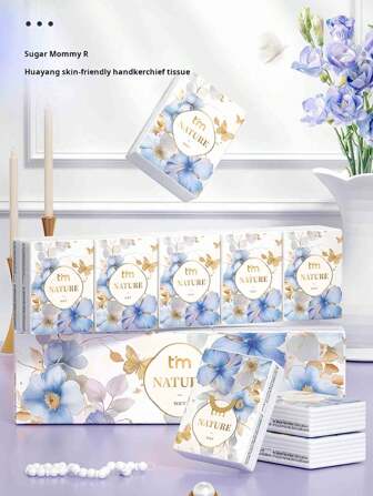 30包天然木质便携手帕，小袋装薄纸，3层口袋薄纸，可爱贴身面巾袋，适合婚礼派对礼物。高品质面部护理，母亲节超级感恩家人的礼物，浪漫礼物，沙特阿拉伯国庆节