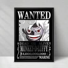 1 pieza Impresión en lienzo de una sola pieza WANTED Póster decorativo desmontable Impresión artística para sala de estar sin marco Colección de pinturas decorativas en lienzo, sin marco