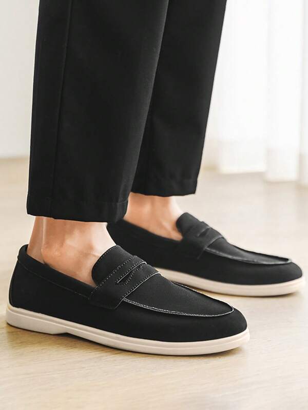 Zomer Nieuwe Casual Heren Leren Penny Loafers Niche Slip-On Casual Bootschoenen Zachte Bodem Mocassins Comfortabele Handgemaakte Formele Dekschoenen