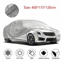 Universal Car Cover Waterproof Breathable UV Protection All-Weather Outdoor Auto Cover Scratch-Resistant Durable Car Cover For Sedan Hatchback And Medium Cars - Silver - View 4