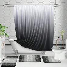 New OLANLY Bathroom Rug Set 2 Piece, Soft Absorbent Microfiber Bath Mats And U-Shaped Contour Toilet Rug, Non-Slip, Machine Wash Dry, Plush Shaggy Bath Mats For Bathroom (30"X20"+24"X20", Black) - 黑色 30 英寸 x 20 英寸 + U 形 24 英寸 x 20 英寸 - 查看 8