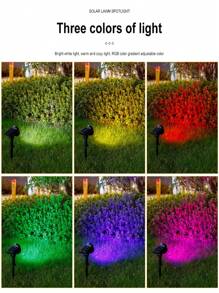 1pc Solar Resin Stone Lights, Outdoor LED Warm White/White Spotlight Landscape Lamp, In-Ground, Polished Surface, Portable With Switch Control, Suitable For Parks, Villas, Lawns, Wedding, Birthday Decorations - IP44