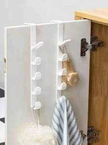 1pc Bedroom Door Hanger, Clothes Hanging Rack, Over The DoorPlastic Home Storage, Organization Hooks, Purse Holder For Bags Rails