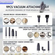 PANCERKA Mocny odkurzacz pionowy 16000 PA, wielofunkcyjny ręczny odkurzacz do dywanów o mocy 400 W z 9 zestawami próżniowymi, 5-metrowy przedłużany kabel, zmywalny filtr, pionowy odkurzacz idealny do czyszczenia podłóg, dywanów i ciasnych przestrzeni (wtyczka EU)