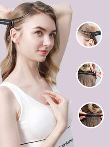 1pc/2pcs Of Adjustable V-Shaped Facial Tightening And Lifting Straps - Elastic Anti Wrinkle Eye And Forehead Tightening Straps, Invisible Headband, Can Instantly Shape Facial Contours - Black - View 5