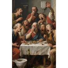 1pc Wall Arts Posters Optional Frame Vintage Classic Oil Painting Decorative Hanging Paintings, Many Characters, Decorative Oil Paintings.