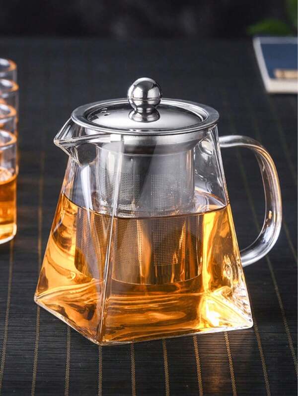 1 pièce Théière en verre résistant à la chaleur, résistante à haute température, théière filtrée à grande capacité, service à thé de style Kung Fu