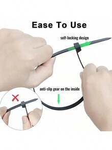 100条黑色工业自锁式高强度尼龙扎带 - 黑色 - 查看 11