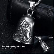 AD 1 pieza Campana de motocicleta Campana de bicicleta Campana de ángel de motocicleta Campana exorcizante Campana vintage de acero de titanio con estilo punk para la suerte en la conducción - Unitalla - Ver 22