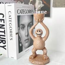 1pc Hand-Held Altar Abstract Statue Candle Holder, Suitable For Living Room And Bedroom Decoration, European Style Art Resin Crafts, A Nice Gift