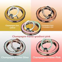 Premium Magnetic Metal Ring Phone Holder, Compatible With Magnetic Phone Ring Holder, Compatible With Iphone Wireless Charging, 2-In-1 Ring Holder, Comes With Magnetic Ring, Multiple Frame Color Options, Suitable For Fitness/Office/Watching Videos - Multicolor - View 11