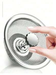 1/2pcs Stainless Steel Sink Filter With Plug - Upgraded Kitchen Water Filter, Easy To Install, Effectively Filters Food Particles And Debris, Durable, Suitable For Modern Kitchens, Kitchen Sink Accessory - Multicolor - View 3