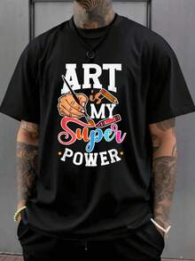 Art Is My Superpower Painter Art Paint Palette Sketching T-Shirt - Black - View 1