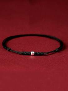 1 Stück rotes Perlenarmband, handgemachter verstellbarer Glücksseil-Armreif, Schmuck für Kinder, Studenten