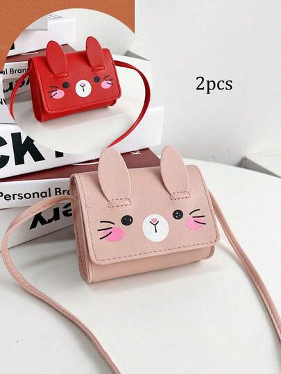 1Pc New Sweet Mini Crossbody Bag, Children's Cute Cartoon Kitten Casual Crossbody Bag, Small Coin Purse Messenger Bag Handbag Wallet For Travel Daily Use School Bag, Bag, Bag School, Bag, Luggage, School Bag S Perfect For School, Travel Bag