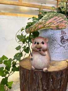 Cute Resin Hedgehog Decorative Ornament, Used For Wedding Decoration, Bedroom Decoration, Room Decoration, Garden Decoration, And Holiday Gift Essentials