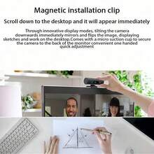 Logitech Brio 505 Streaming Webcam|1080P Beauty Mode|Rotating Cover|Magnetic Stand|For Live/Online Class