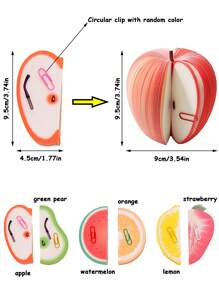 1/6pcs 3D Fruit Shape Sticky Notes, Funny Colorful Fruit Sticky Note Raft, Portable Mini Stationery, Paper Notepads, Non-Sticky Sticky Notes Memo Scratch Pads, Cute Home DIY Memo Pads, Office Creative Three-Dimensional Table Decoration Post Notepads For Birthday Present, Classroom Exchange Gifts, Funny Back To Schoolseason Party Favors, First Day Ofschool Favors Back Toschool Gifts
