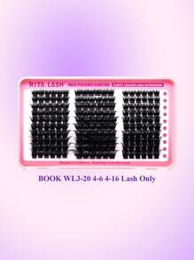 RITALASH RITALASH 592pcs/460pcs/288pcs/280pcs/180pcs D Curl Individual Cluster Lashes 6 Styles Book Clusters DIY False Eyelash Extension Mix Length Fluffy And Comfortable False Eyelashes At Home For Daily Life&Dates And Party