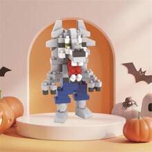 Nano Bausteine Kürbiskopf Hexe Vogelscheuche Schädel Halloween Bausteine, DIY Handgefertigt Zusammenbaumodell, süße Blöcke, Neujahrgeschenk
