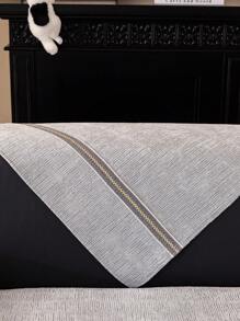 1pc All Season Sofa Cover Cushion, Modern Simple Anti-Slip Sofa Seat Pad, Dust-Proof Washable Sofa Blanket, Light Gray Soft Fading Resistant Bedroom Decor Pet Friendly Slipcover, Fit For Corner Sofa, Bedroom, Office, Living Room Combination Furniture, L-Shaped Sofa And 1/2/3/4 Seater