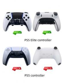 1 Stück Schutzhülle für PlayStation 5 Elite Controller + 2 Stücke Joystick Kappen-Set, Stoßfest, Kratzsicher, rutschfest, schweißfest, staubdicht, verbessert die Spielkontrolle
