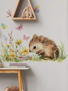 1pc Cartoon Animal Tiger, Panda & Kitten Wall Sticker, Self-Adhesive Wall Decor For Living Room & Bedroom - Multicolor - View 8