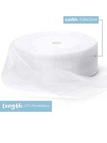 1 pezzo di nastro in organza trasparente, nastro bianco per pacchi regalo per matrimoni, docce nuziali, compleanni, anniversari, per incartare profumo di fiori, forniture per feste
