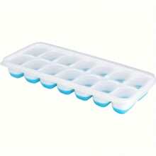 4 Piece Silicone Ice Cube Trays With Lid, Ice Cube Mould, LFGB Certified – , Square Ice Cube Trays Easy To Remove (1 Green+1 Blue+1 Pink+1 Yellow)